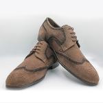 Серая замшевая кожаная классическая мужская обувь